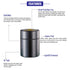 Gordon Smell Proof Airtight Aircraft Aluminum Storage Cigarette Jar, Black Stash Jars, 34 mm Size Smell Proof Container